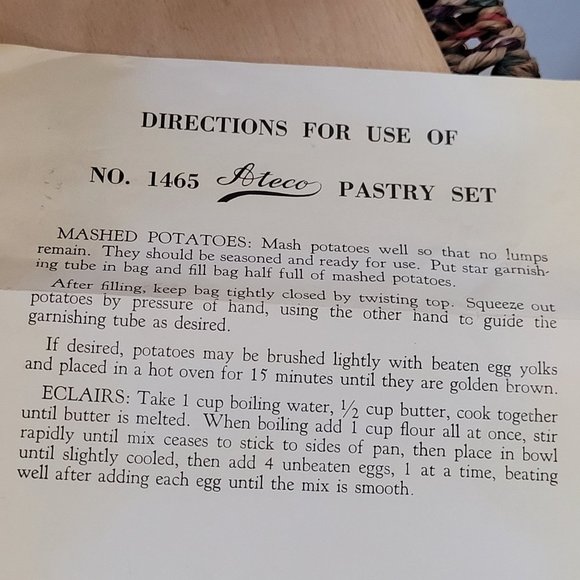 Vintage Ateco Pastry Set With Original Box Decorating Tips Bags Coupler 60s 70s - Picture 12 of 16